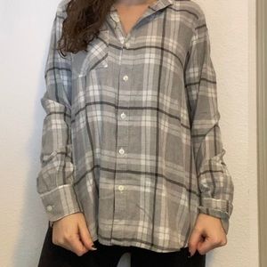 soft grey and white flannel